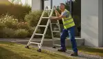 Sicherer Stand: Der Leiternivellierer