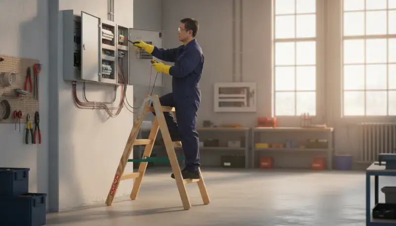 Sicher Arbeiten: Die Elektrikerleiter