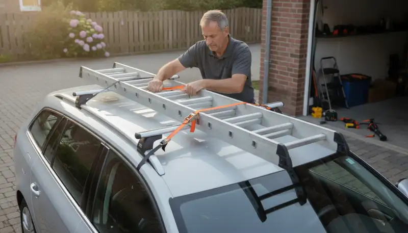 Sicherer Leitertransport: Dachträgerhalter
