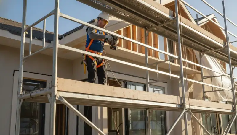 Sicheres Arbeiten: Gerüst Geländer Set